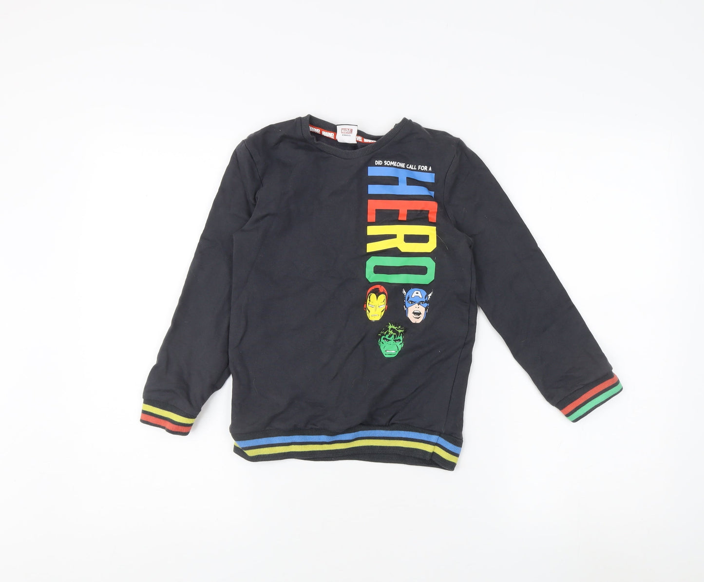 George Boys Black Graphic Pullover Sweatshirt 7-8 Years