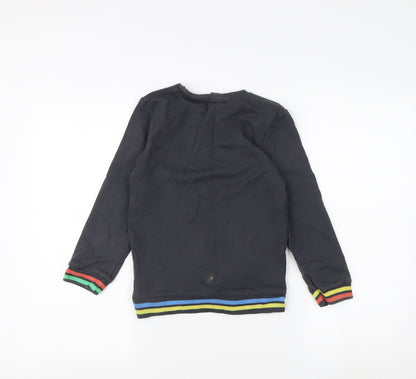 George Boys Black Graphic Pullover Sweatshirt 7-8 Years