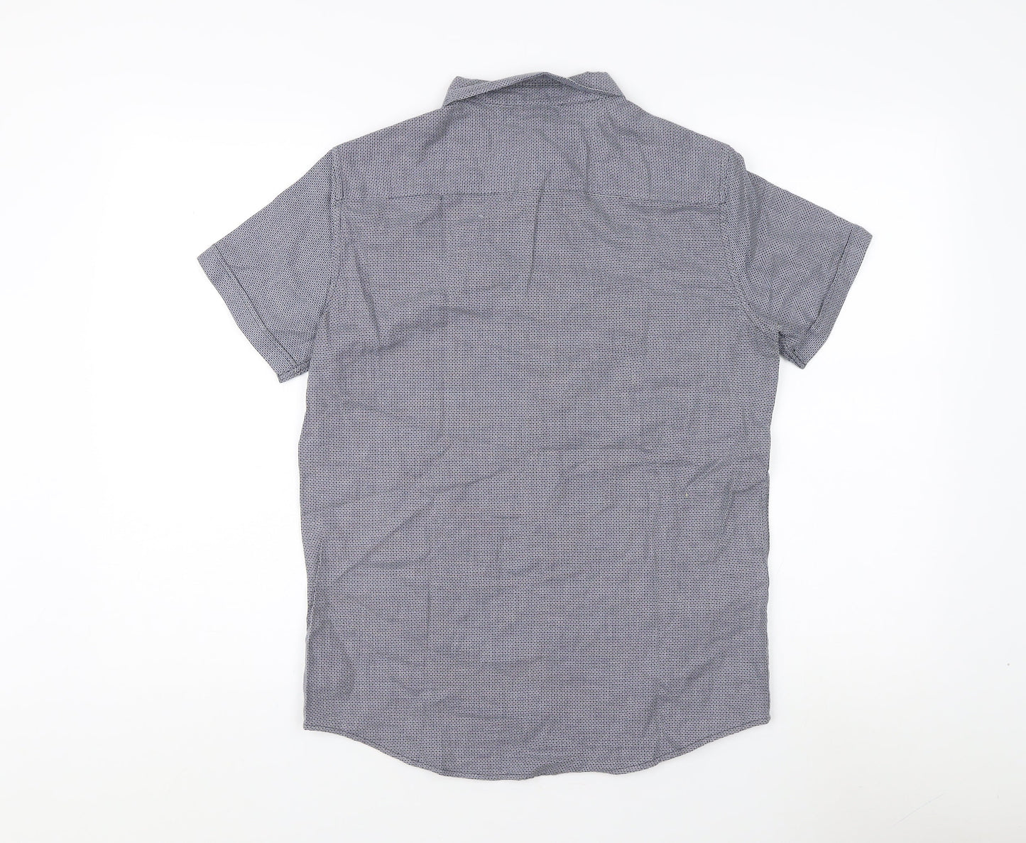 Autograph Boys' Grey Check Button-Up Shirt 13-14 Years