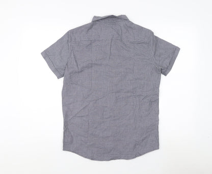 Autograph Boys' Grey Check Button-Up Shirt 13-14 Years