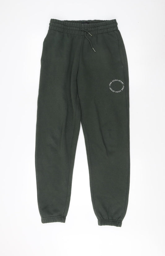 Additional front view of Pink Soda Sport Women's Green Jogger UK 6