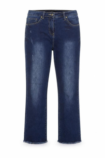 Womens UK Size 12 Kaleidoscope Regular Fit Straight Blue Jeans