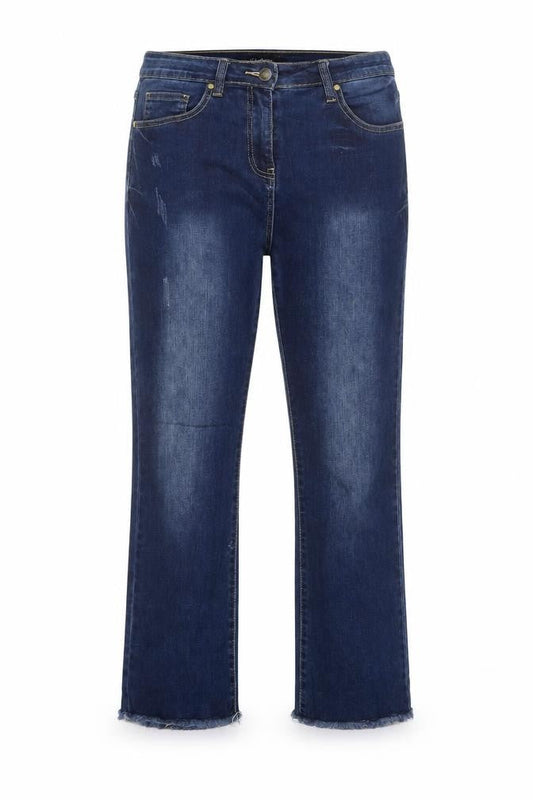 Front view of Kaleidoscope Women's Blue Straight Jeans, size 12