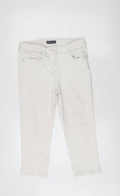 Womens UK Size 12 Marks and Spencer  Ankle Ivory Jeans