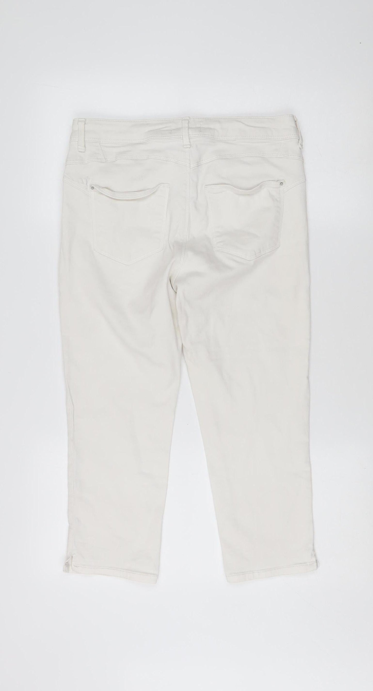 Womens UK Size 12 Marks and Spencer  Ankle Ivory Jeans