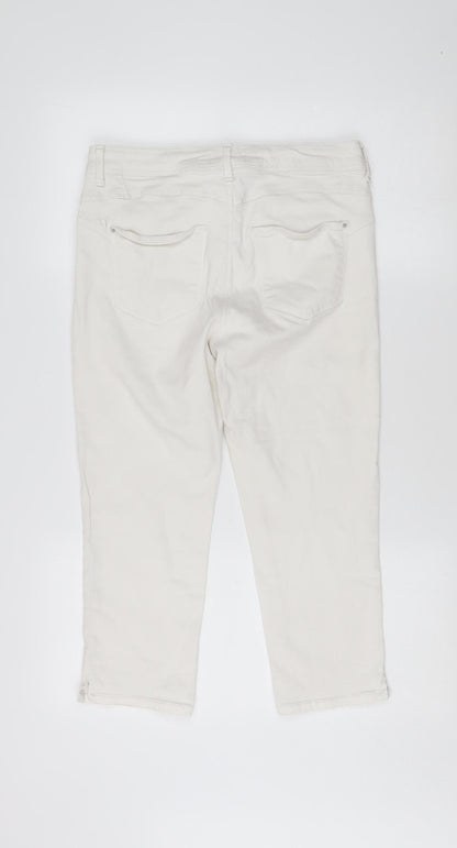 Womens UK Size 12 Marks and Spencer  Ankle Ivory Jeans