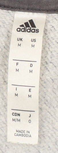 Mens UK Size M adidas Grey Pullover Sweatshirt