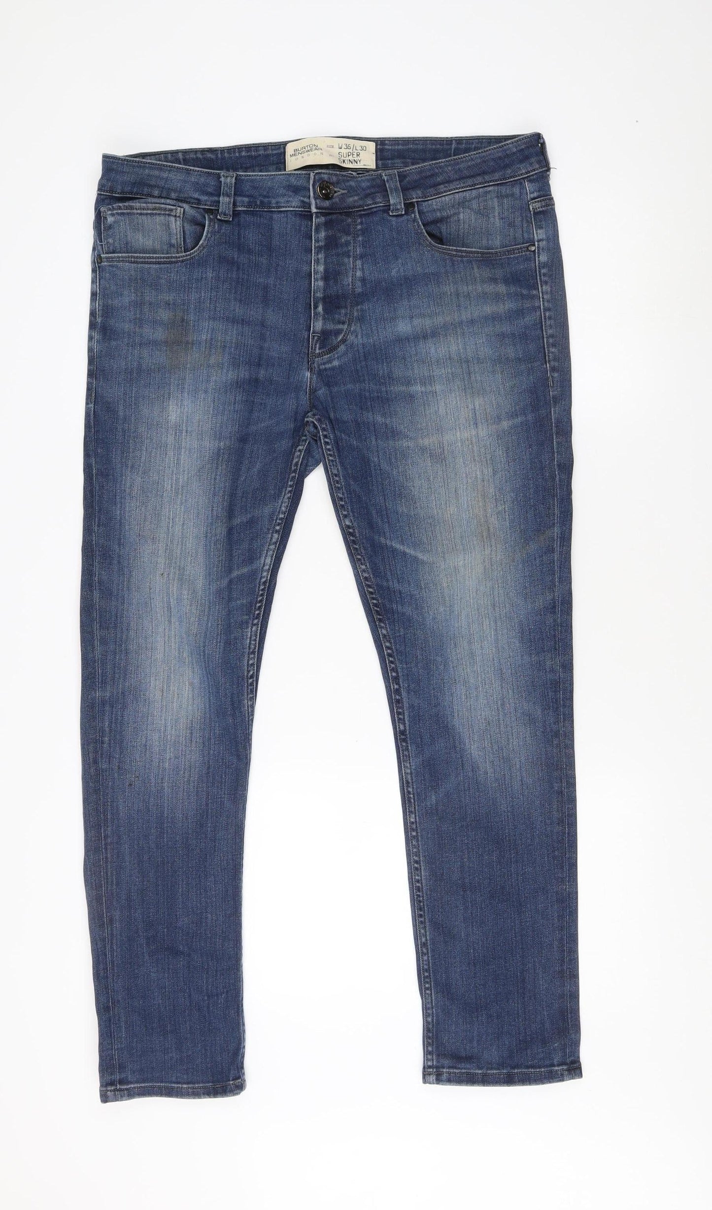 Burton Menswear Super Skinny Blue Jeans 36