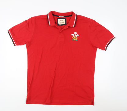Rugby Heritage Men's Red Polo Shirt L - Sports Style