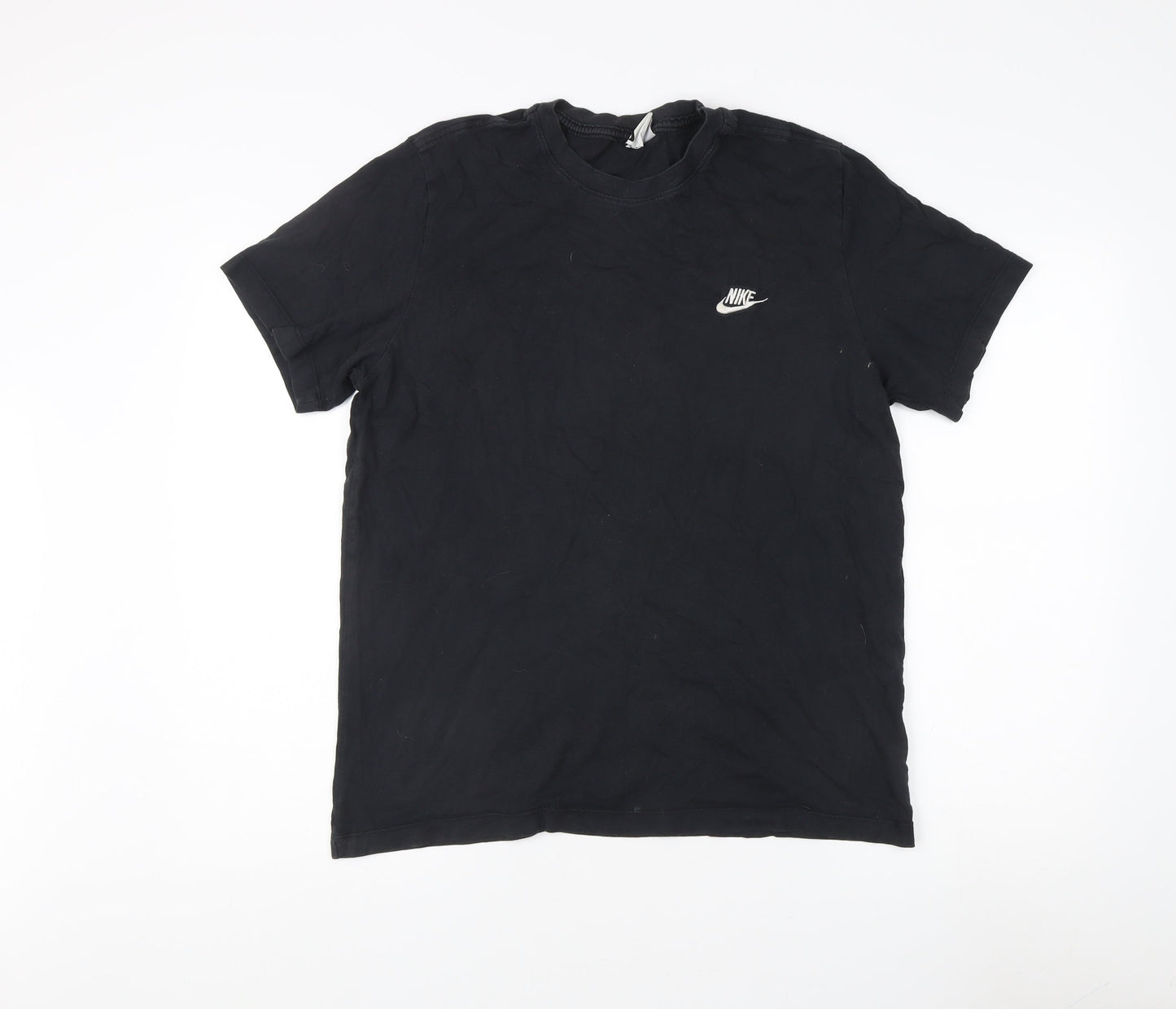 Nike Men's Black Cotton Crew Neck T-Shirt L