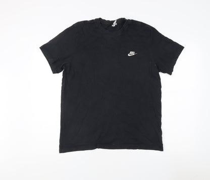 Nike Men's Black Cotton Crew Neck T-Shirt L