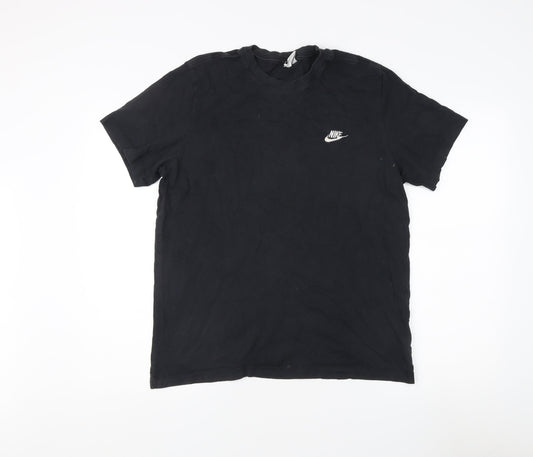 Nike Men's Black Cotton Crew Neck T-Shirt L