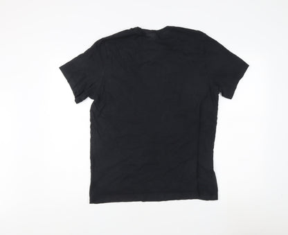 Nike Men's Black Cotton Crew Neck T-Shirt L