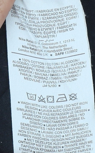 Nike Men's Black Cotton Crew Neck T-Shirt L