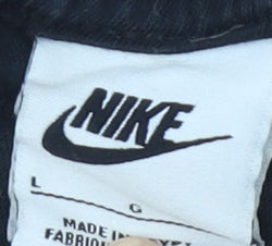 Nike Men's Black Cotton Crew Neck T-Shirt L