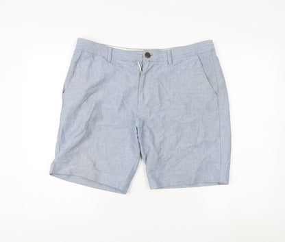 Next Men's Blue Chino Shorts, Size 45, Regular Fit