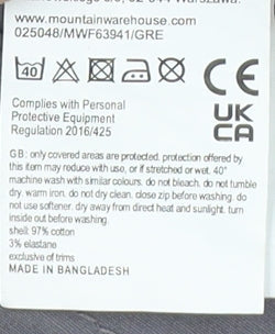 Mountain Warehouse Men's Grey Chino Shorts - Medium