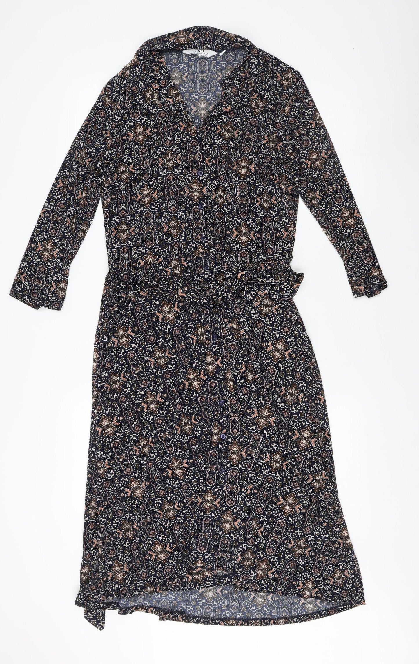 Dorothy Perkins Women's Multicoloured 12 Tall Shirt Dress