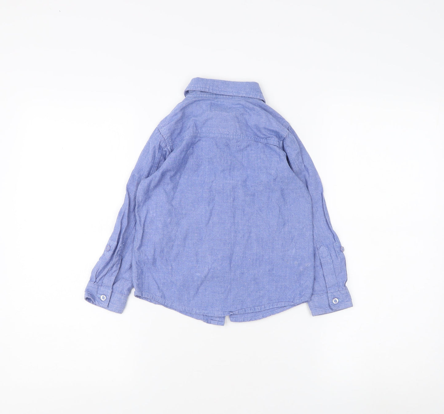 Ladybird Girls Blue Button-Up Shirt 4-5 Years Chambray