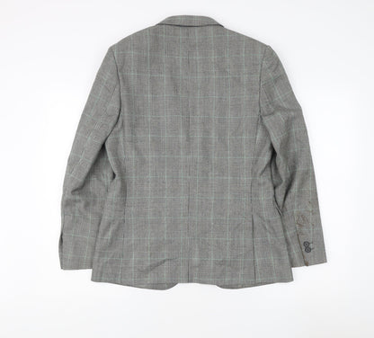 Mens UK Size 38 Moss London Regular Grey Suit Jacket