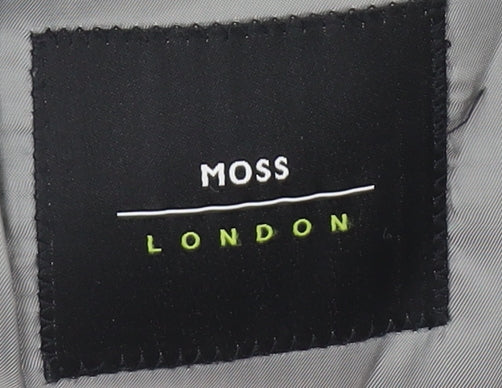 Mens UK Size 38 Moss London Regular Grey Suit Jacket