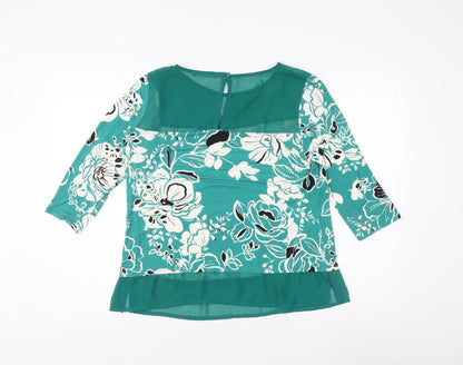 Womens UK Size 16 BHS Green Basic Blouse