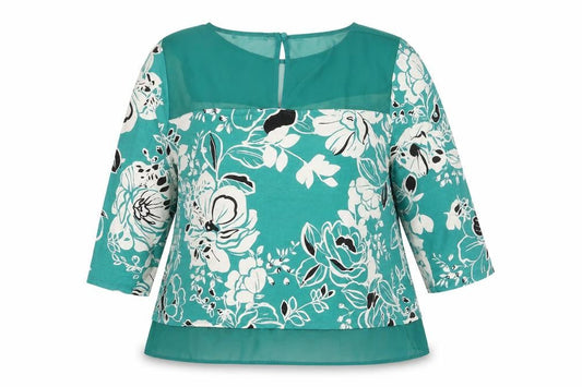 Womens UK Size 16 BHS Green Basic Blouse