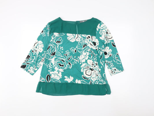 Womens UK Size 16 BHS Green Basic Blouse