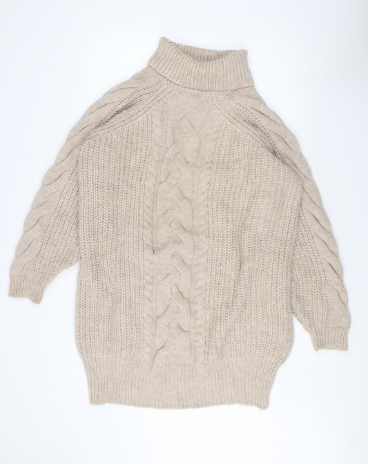 Womens UK Size L River Island Beige Pullover Jumper