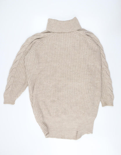 Womens UK Size L River Island Beige Pullover Jumper