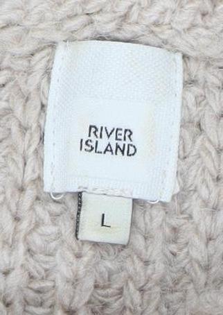 Womens UK Size L River Island Beige Pullover Jumper