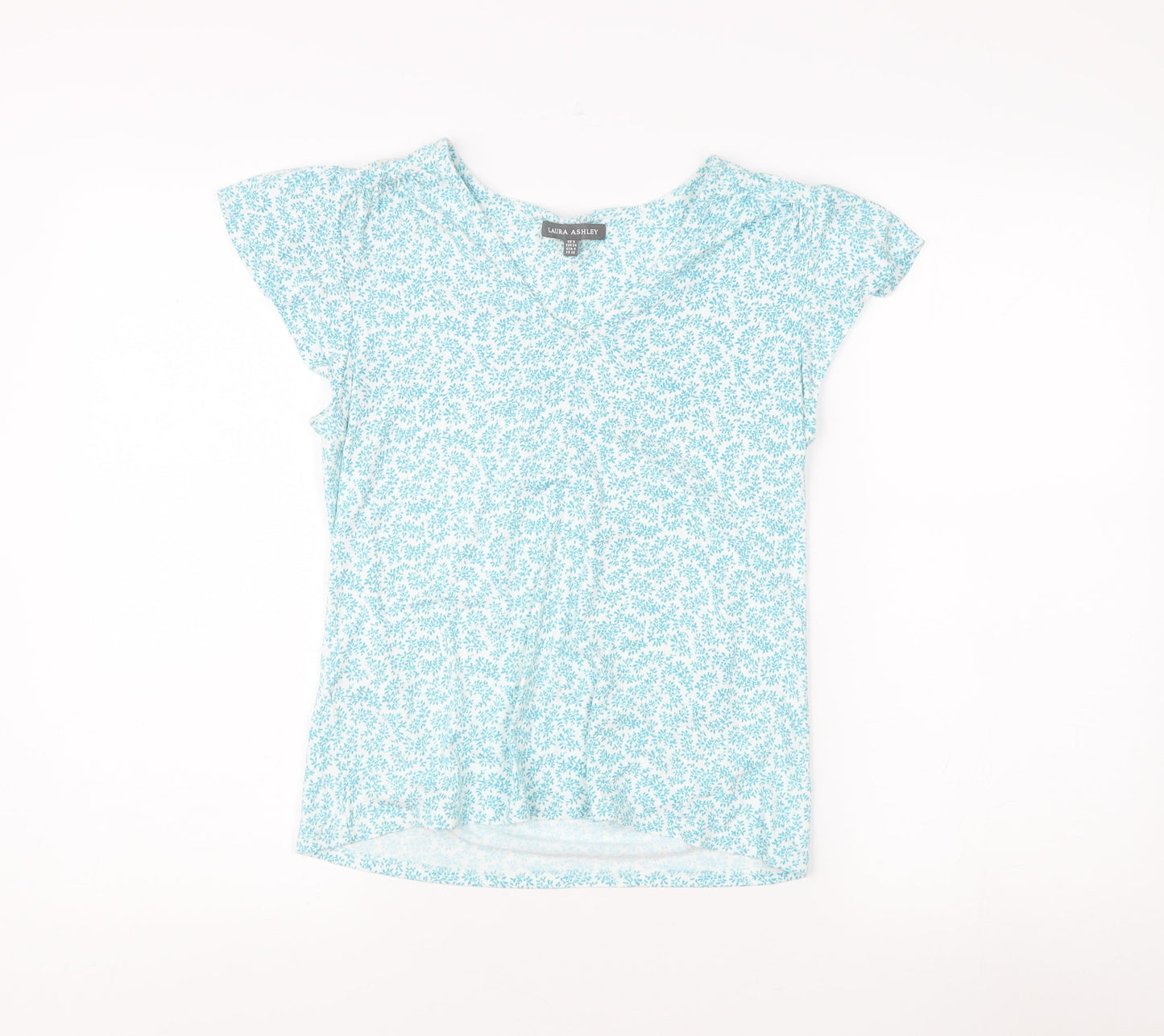 Womens UK Size 8 Laura Ashley Blue Basic Blouse