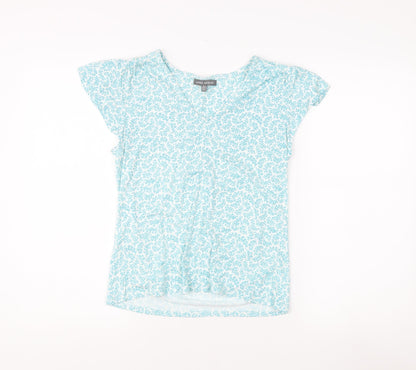 Womens UK Size 8 Laura Ashley Blue Basic Blouse
