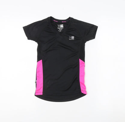 Karrimor Girls Black Short Sleeve Running T-Shirt 7-8 Yrs