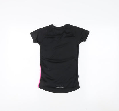 Karrimor Girls Black Short Sleeve Running T-Shirt 7-8 Yrs