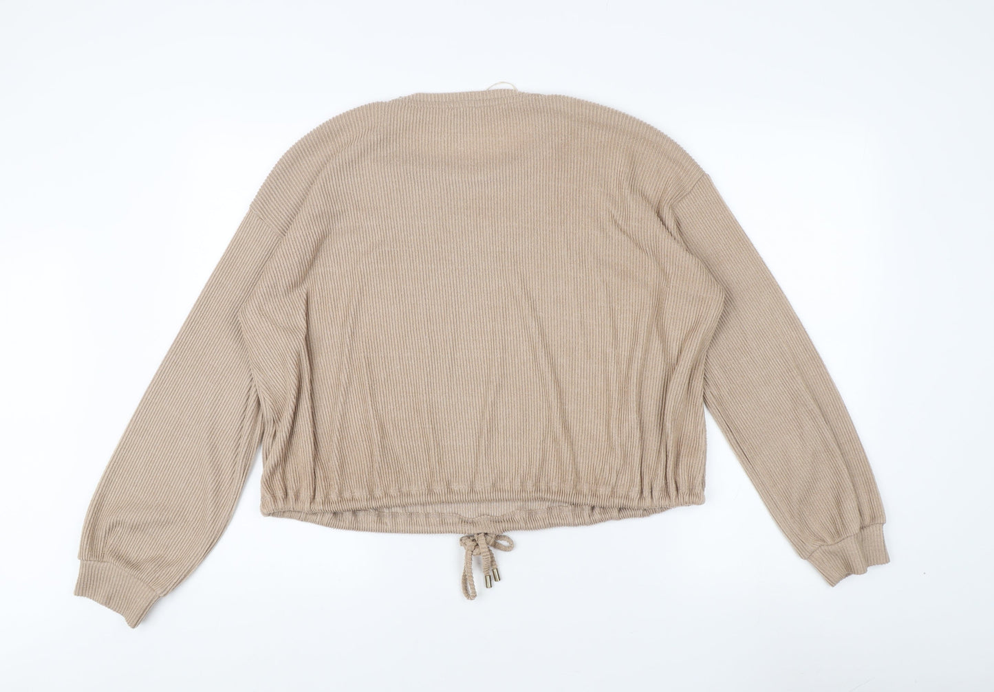 Jeff & Co Women's Beige Pullover Sweatshirt 10-12