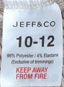 Jeff & Co Women's Beige Pullover Sweatshirt 10-12