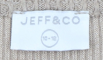 Jeff & Co Women's Beige Pullover Sweatshirt 10-12