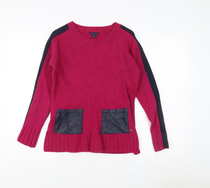 Tommy Hilfiger Women's Pink Pullover S - Wool Blend Classic