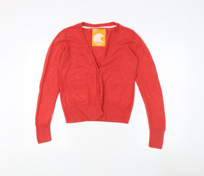 Womens UK Size 12 SoulCal Red Cardigan Jumper