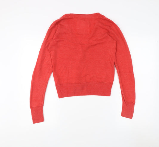 Womens UK Size 12 SoulCal Red Cardigan Jumper