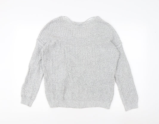 Womens UK Size XS Jacqueline de Yong Grey Pullover Jumper