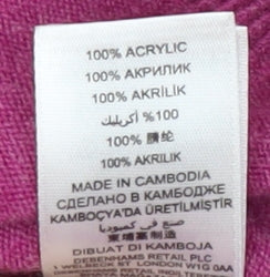 Thomas Nash Men's Pink V-Neck Pullover Jumper, Size S