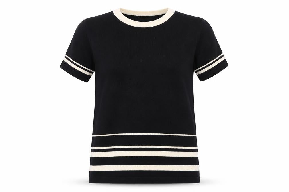 Womens UK Size S Alexon Black Basic T-Shirt