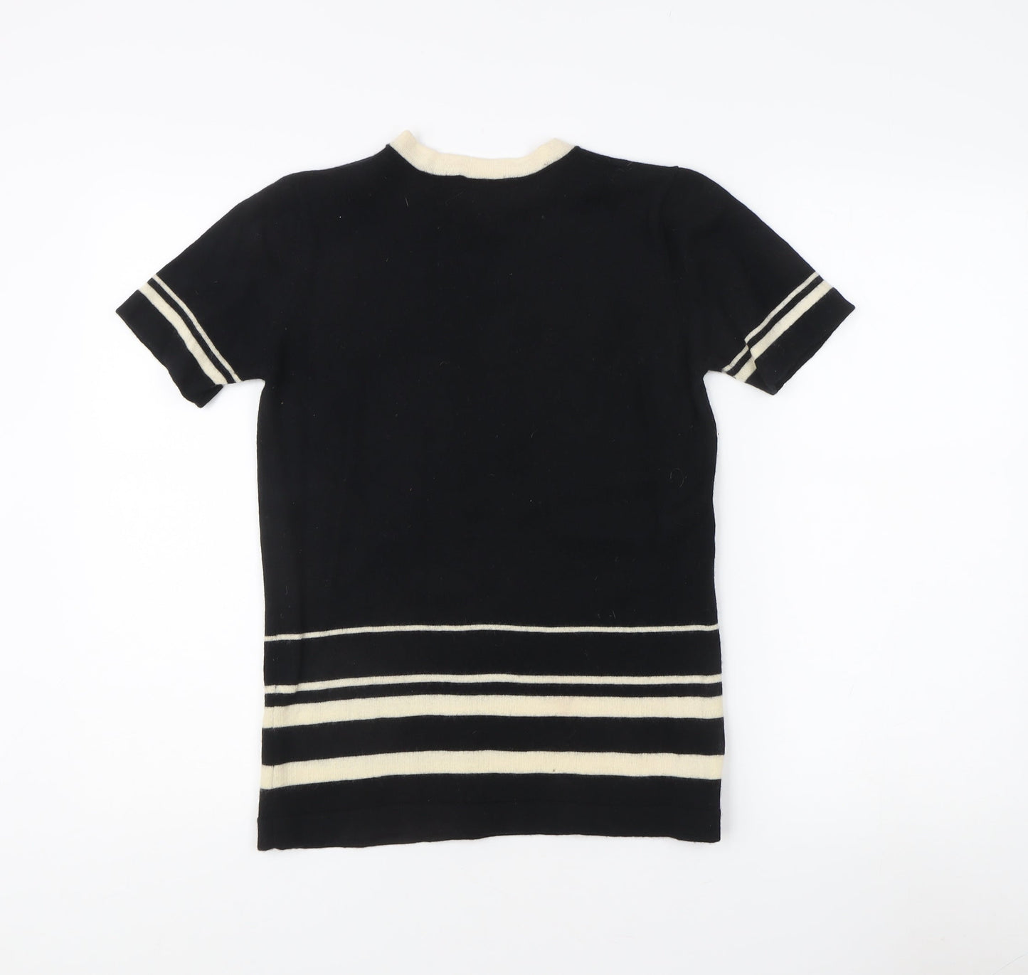 Alexon Women's Black Striped Petite T-Shirt S