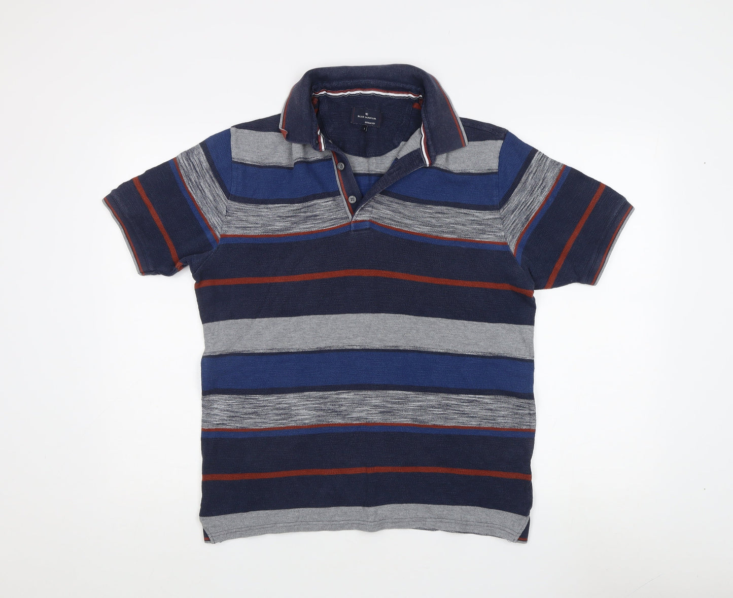 Marks and Spencer Men's Multicoloured Striped Polo S