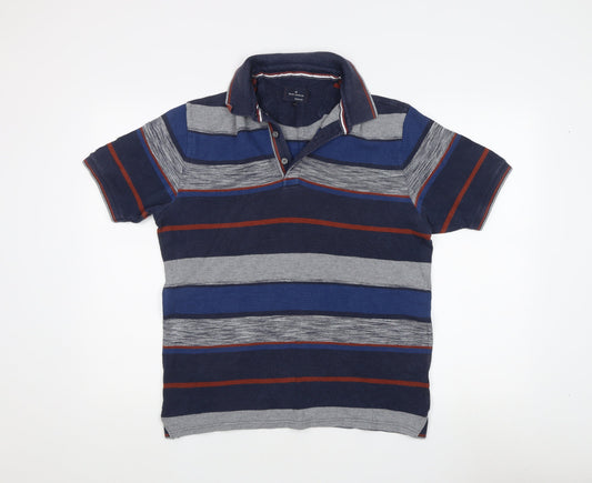 Marks and Spencer Men's Multicoloured Striped Polo S