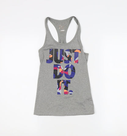 Nike Women's Grey Medium Jersey Racerback Tank