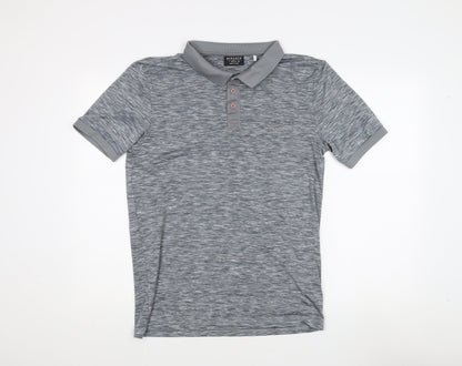 McKenzie Men's Grey Polo Shirt, Size L, Short Sleeve