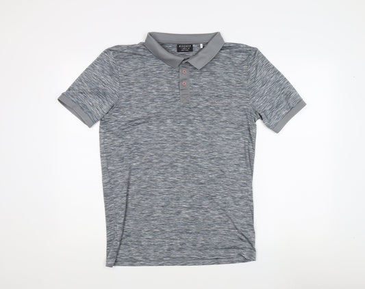 McKenzie Men's Grey Polo Shirt, Size L, Short Sleeve